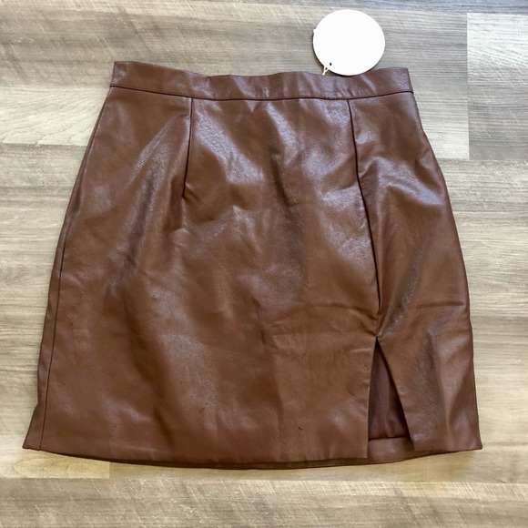Hello Molly Chillin Like A Villain Miniskirt In Brown (size medium) - Picture 2 of 4